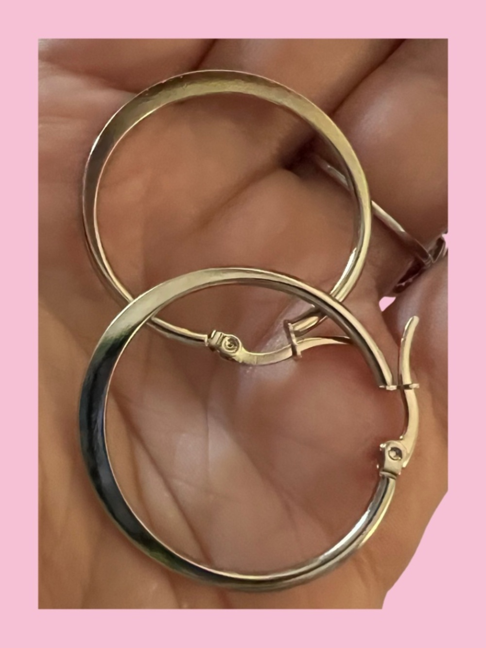Sterling Silver Hoops NWOT - Picture 3 of 3
